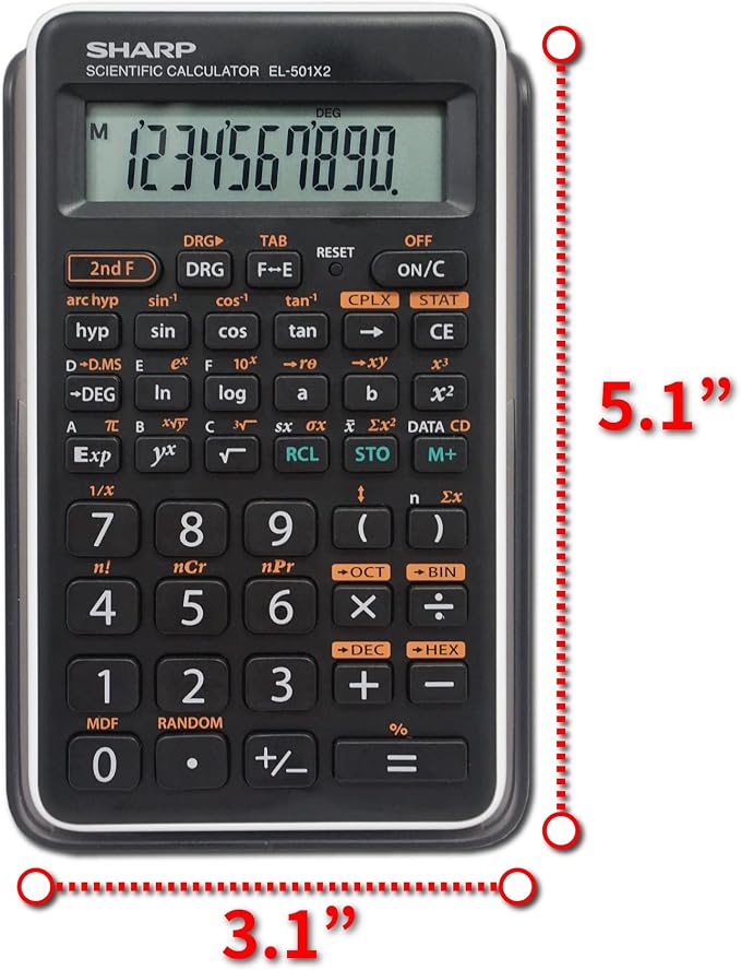 Sharp EL501X2BWH Engineering/Scientific Calculator