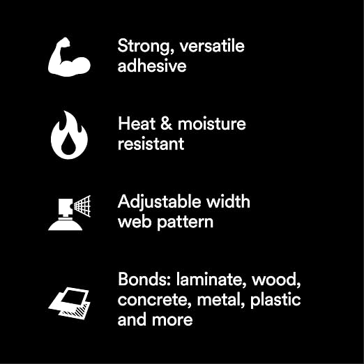3M Hi-Strength Spray Adhesive 90, Clear Glue, Permanent, High Strength Bonding, High Tack, Bonds Laminate, Wood, Concrete, Metal, Plastic, 17.6 oz Net Wt, NOT FOR SALE IN CA AND OTHER STATES