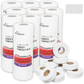 Perco White Price Marking Labels - 110,000 Blank Labels for Garvey 22-6/22-7/22-8 Price Gun with Ink Rolls Included - 90 Rolls, 10 Sleeves - Made in USA