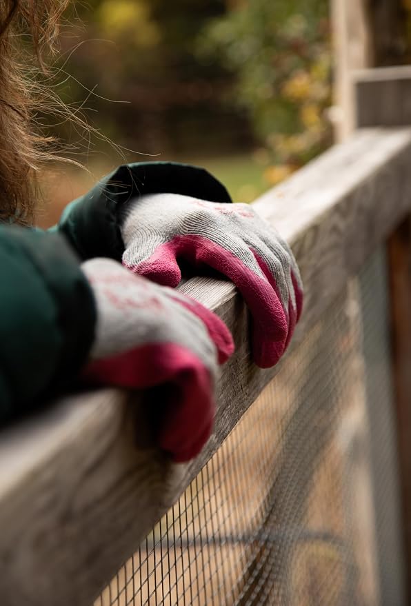G & F Rubber Latex Double Coated Work Gloves for Construction, gardening gloves, heavy duty Cotton Blend