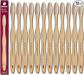 Biodegradable and Eco-Friendly Bamboo Toothbrush 12-Pack - BPA Free Soft Bristle - Dentist-Approved and All-Natural with "Hello Gorgeous" Etched on Handles by Plus Ultra