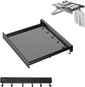 Wall Mounted Drying Rack With Net, Foldable Laundry Drying Rack With Adjustable Hook, Drying Folding Telescopic Flat, Retractable Clothes Hanger Rack,Collapsible Drying Rack For Indoor(Black,60cm)