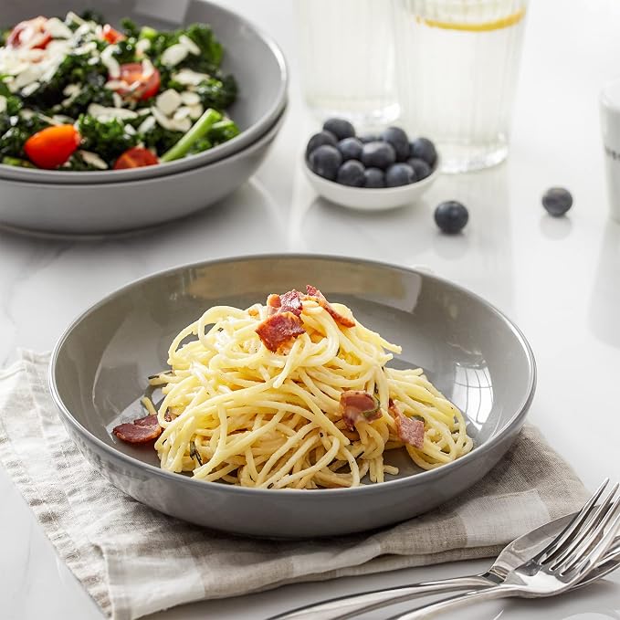 Y YHY Pasta Bowls 30oz, Large Grey Salad Serving Bowls