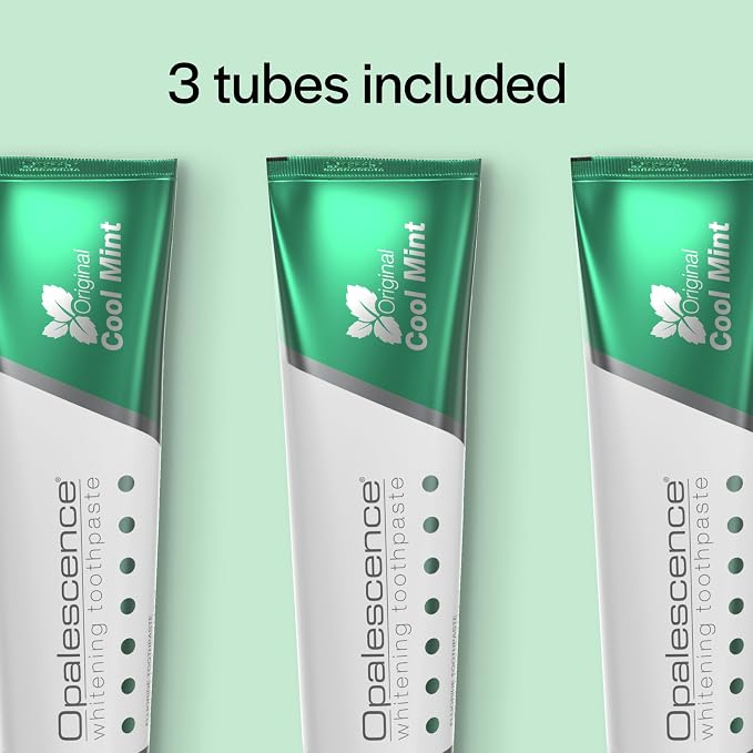 Opalescence Whitening Toothpaste Original 4.7oz - Mint - 3 Pack - 5166-3 | Dentist-Developed Oral Care Whitening Fluoride Toothpaste for Daily Use, Surface Stain Removal & Helps Strengthen Enamel