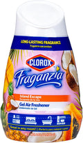 Clorox Fraganzia Gel Air Freshener Cone, Hawaiian Escape Scent - No-Plug, Battery-Free Air Freshener for Small Rooms, Closets, Kitchens, Bathrooms, Offices and More, 6 Ounce