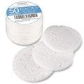 50-Count Compressed Facial Sponge, GAINWELL White Cellulose 100% Natural Cosmetic Spa Sponges for Facial Cleansing, Exfoliating Mask, Makeup Removal