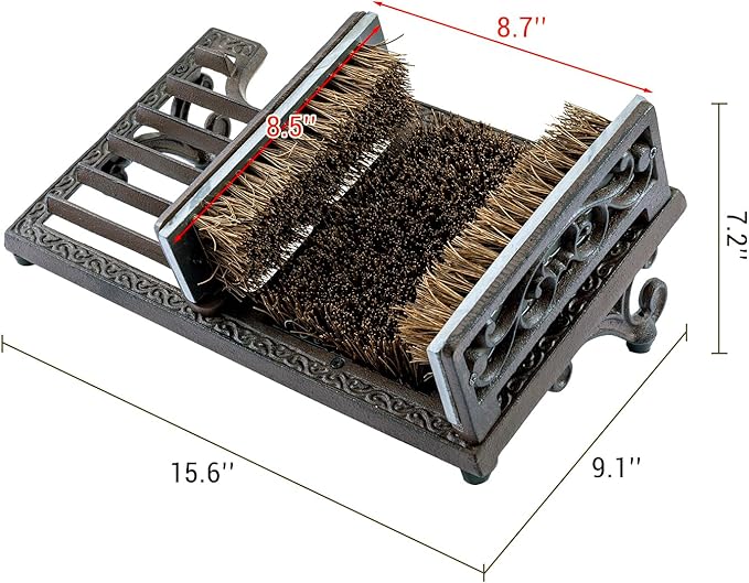 Boot Scraper Outdoor Shoe Brush with Flaps,Cleaning Heavy-Duty Shoe Cleaner and Boot Scrubber for Mud,Dirt, Snow,Durable Weather-Resistant Outdoor Shoe Cleaning Tool