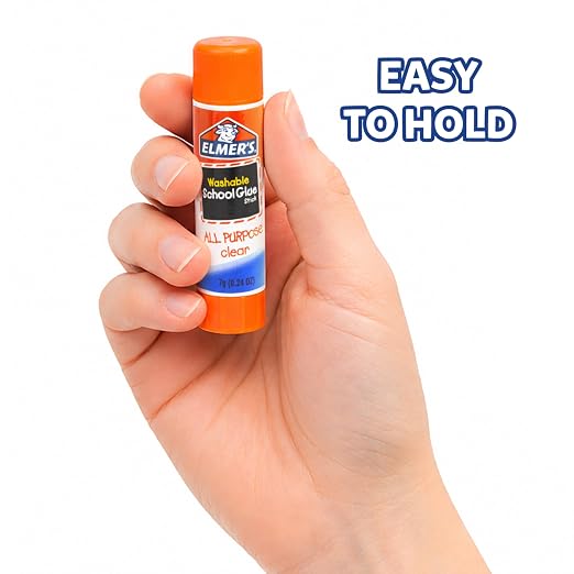 Elmer's All Purpose School Glue Sticks, Acid-Free and Washable, Clear, 7 Grams,Craft Projects, Poster, Classroom Supplies, #1 Teacher Brand, 30 Count (Pack of 12)