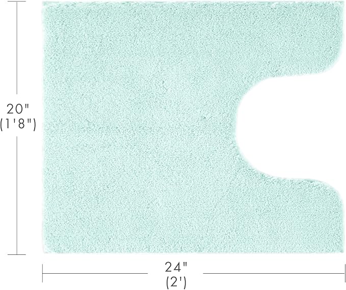 Madison Park Signature Marshmallow Bathroom Rug Non Slip, Luxrurious Plush Bath Mat, Absorbent, Quick Dry, Spa Design Bath Room Décor, 20x24, Seafoam