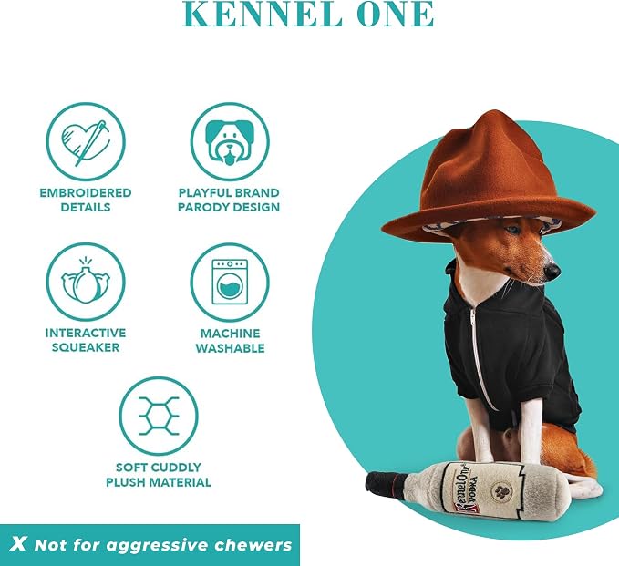 Haute Diggity Dog Kennel One, Plush Designer Dog Toys with Interactive Squeaker, Stimulating Pet Enrichment, Machine-Washable & Safe Materials for All Breeds, One Size