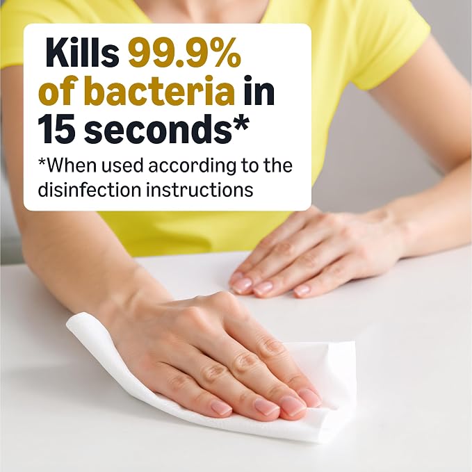 Amazon Basics Disinfecting Wipes, Lemon Scent, for Sanitizing, Cleaning & Deodorizing, 255 Count (3 Packs of 85), Packaging May Vary