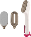 Conair 2-in-1 Steam & Iron Garment Wand, Portable Handheld Fabric Steamer with Ceramic Soleplate, 25-Second Heat-Up, 12-Minute Steam Time, Butter/Berry, GS47BB