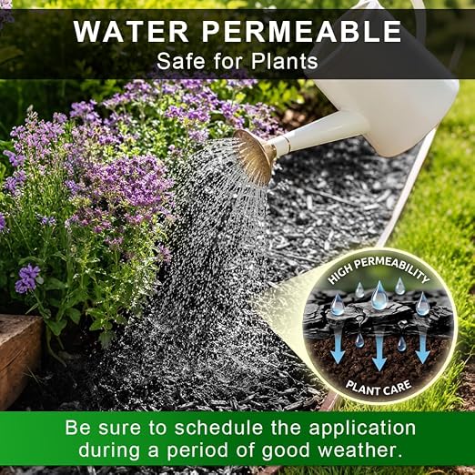 Blcak Mulch Dye 500ML Concentrate, Mulch Paint Concentrat for Landscaping - Rubber, Pine Straw, Wood Chips & More - Used with Pump Sprayer Coverage Up to 800 Sq Ft, Long-Lasting & Ready-to-Use