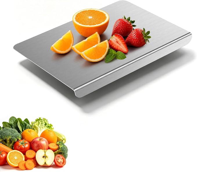Pure Titanium Cutting Board, Titanium Cutting Boards for Kitchen, Dishwasher Safe Chopping & Kneading Board,Non-Toxic Cutting Board for Meat, Fruits, Vegetables& Bread,With cutting Mat,"20 * 16"