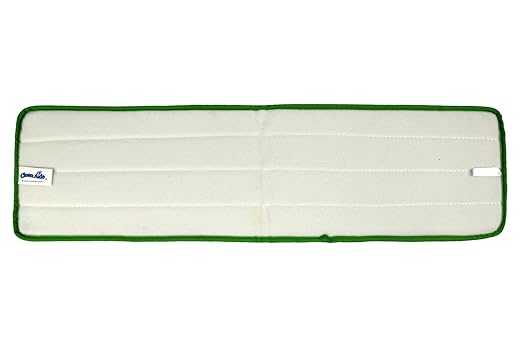 CleanAide All Purpose Super Absorbent Mega Microfiber Mop Pads for 24" Mop Plate, Machine Washable, Traps Dust, Dirt & Pet Hair, Reusable for Home & Commercial Cleaning, 28"x8", 6-Pack, Green