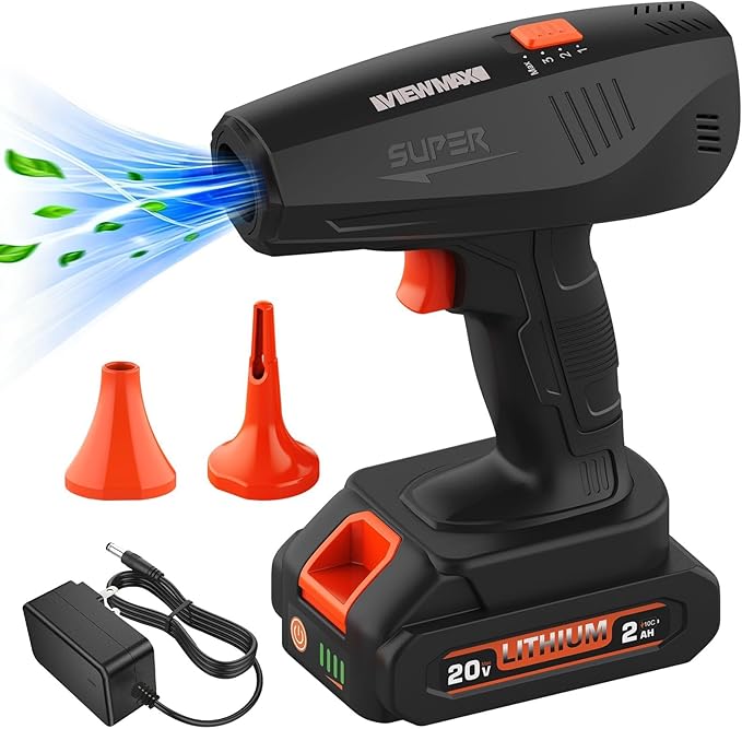 Cordless Electric Air Duster, 100,000RPM Compressed Air Duster with Brushless Motor, 20V Rechargeable Dust Cleaner for Keyboard, Computer, Car