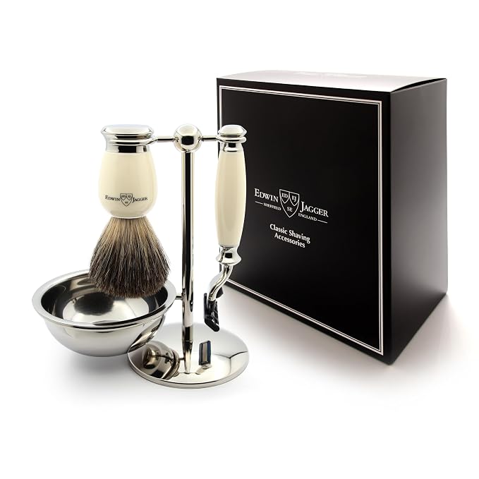 Edwin Jagger Shaving Gift Set, Ivory