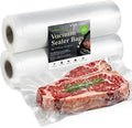 Vacuum Sealer Bags Rolls, 8in x 20ft, 2 Pack | Commercial Grade, BPA Free, Customized Size, Sous Vide Cooking, Puncture Prevention, Kitchen Essentials, Kitchen Gadgets