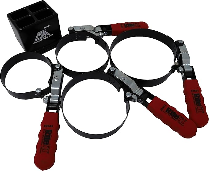 CTA Tools – 4325 Oil Filter Wrench Set with Stand – Passenger Vehicle Applications (4-Piece)