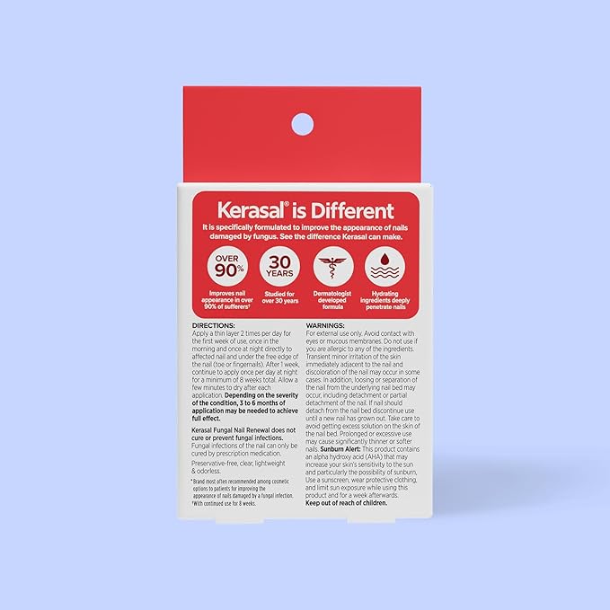 Kerasal Nail Renewal, Restorative Nail Repair for Damaged Nails, 0.33 fl oz (Packaging May Vary)