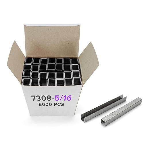 IDL Packaging Heavy Duty Staples for Plier HSP-12 - 7/16" x 5/16" x 0.04" (1 Box, 5000 Pcs) - Non-Rusting, Durable Stainless Steel Staples