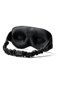 Fishers Finery 25 Momme 100% Organic Mulberry Silk 3D Sleep Mask - Contoured Blackout Eye Mask - Soft, Comfortable on Skin, Lash Extension Friendly, Adjustable Elastic - New and Improved Style (Black)