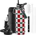 RAYMYLO 2026 Soccer Biggest Event Edition Insulated Water Bottle 40 oz, Nation Flag Design, Best Souvenir & Gift for World Soccer Lover, Vacuum Stainless Steel (Cold for 36Hrs), Leak Proof & Non-BPA