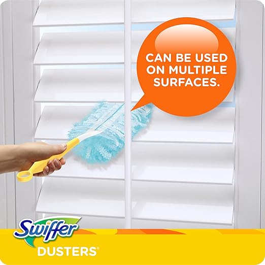 Swiffer Refill Dusters, Dust Lock Fiber, Light Blue, Unscented, 10/Box, 4 Box/Carton