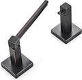 Ruacq Toilet Paper Holder Oil Rubbed Bronze-Toilet Paper Holder Wall Mount Double Post Pivoting Square-Toilet Tissue Roll Holder Rustproof Stainless Steel