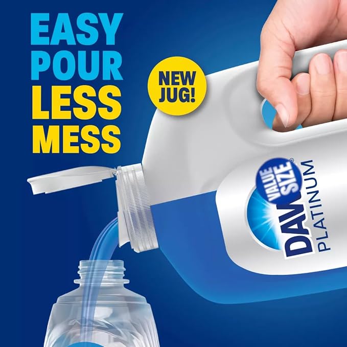 Dawn Ultra Dish Soap Dishwashing Liquid, Original Scent, Dish Soap Refill, 67 Fl Oz bundled with Heavy Duty Scotch Brite Sponge