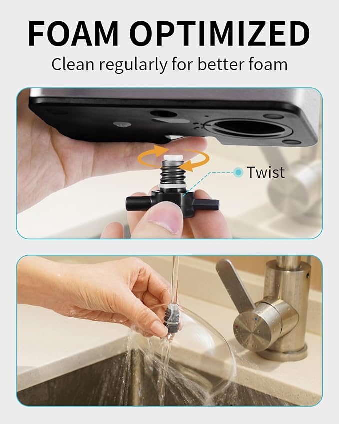 AIKE Automatic Foaming Soap Dispenser 33.8oz for Bathroom,Brushed AK1207FA | Rich Foam and Steel Finish,5-Level Adjustable and Key for Commercial(Battery Not Included),Screw Wall Mount for Space-Saving