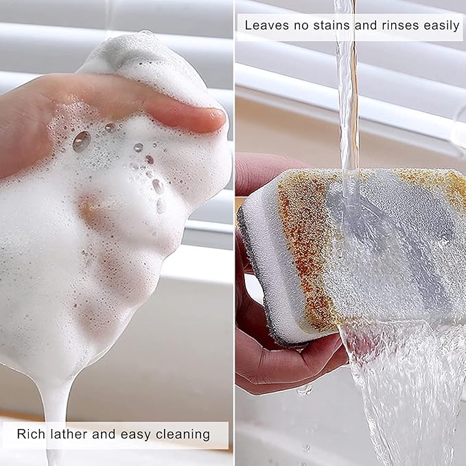 Individually Wrapped Sponges Kitchen Dishwashing Sponge Bulk, Non Scratch Dishes Scouring Pad Dishcloth, Odor-Free Sponge Wipes for Household Cleaning Dishes Travel Apartments (Grey 600 Pack)