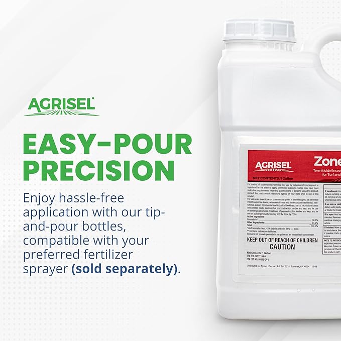 Agrisel Zone Plus Insect & Pest Control, Broad Spectrum, for Indoor & Outdoor, Effective Against 100 Pests, Eco-Friendly, 128 Ounce