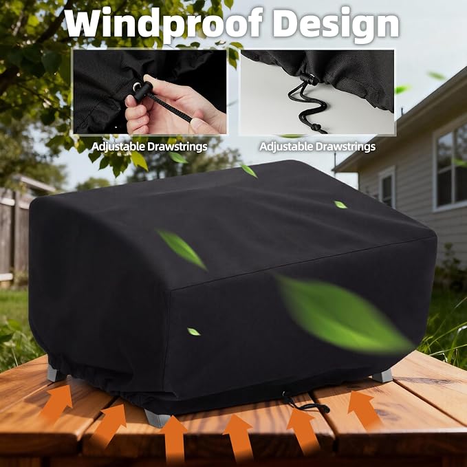 Grill Cover for Cuisinart CGG-306/CGG-059 Tabletop Grill, Cover Only | Waterproof, UV-Resistant, Windproof Drawstrings, Anti-fade, Outdoor Patio Grill Shield, Backyard BBQ Guard