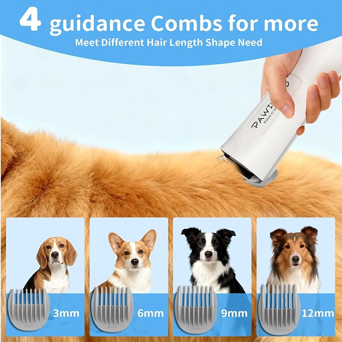 Dog Grooming Vacuum,Pet Grooming Vacuum with 2L Dust Cup & 13000Pa Suction, 6-in-1 Low Noise Pet Grooming Kit with Clipper & Steam Brush for Shedding, Professional Dog Vacuum for Dogs & Cats