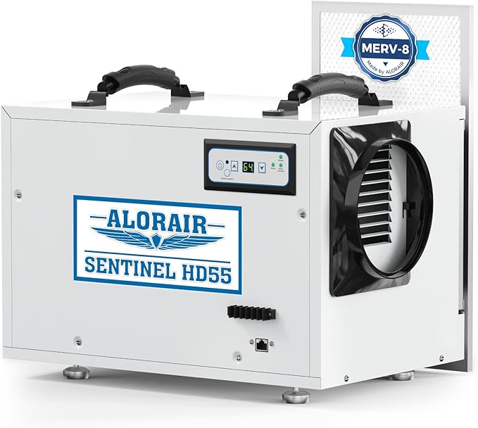 ALORAIR 120 Pints Commercial Dehumidifier for Crawl Spaces & Basements with Drain Hose, Compact Dehumidifiers for Home and Industry Water Damage, Auto Defrost