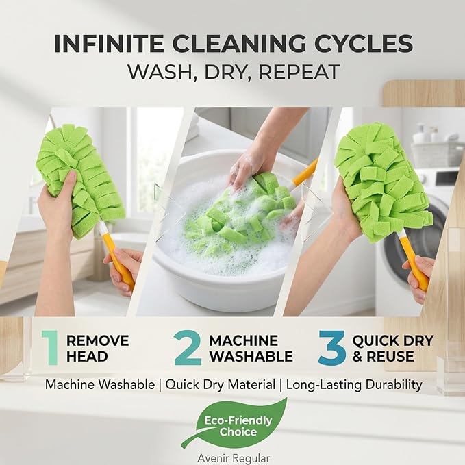 Chenille Duster Replacement Heads Reusable Microfiber Dust Damp Fleece Dusters for Cleaning Washable Refills Hand with Handle Pads Refill Base Exterior Pad Car Multi Surface Tools Home(15pcs)
