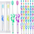 Bokon 300 Pcs Bulk Kids Toothbrushes Soft Bristles Toddlers Cute Toothbrush with Cover & Individually Wrapped Easy Grip Handle for Children Toddler Home School Daycare Camp