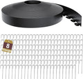 Landscape Edging Border 3 Inch Tall 175Ft with 180Pcs 8 Gauge Metal Spikes, Plastic Garden Edging Border Garden Fence Border Lawn Edging for Landscaping, Flower Bed, Tree Ring, Pathway