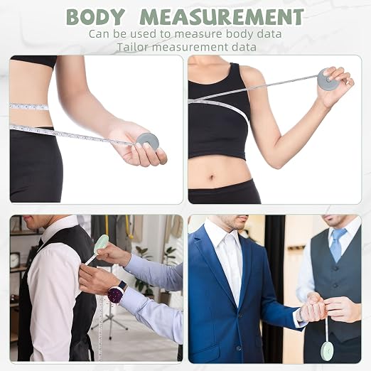 Kigeli 100 Pcs Retractable 60 Inch Measuring Tape - Mini Soft Measurement Tape for Fabric, Sewing, Body