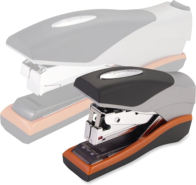 Swingline Stapler,40 Sheet Capacity,Optima 40,Jam Free,Reduced Effort,Compact,Soft Grip,Metal,Orange,Silver and Black (87842),(Pack of 6)