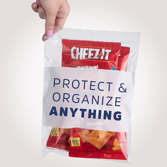 GPI - 6" x 9" - Bulk Pack of 200, 4 Mil Thick, Heavy Duty, Clear Plastic Reclosable Zip Bags, With Write-on White Block for Labeling, Strong & Durable Poly Baggies With Resealable Zipper Top Lock.