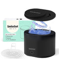 Premium Rechargeable 42000 Hz Ultrasonic Cleaner 200 ml with UV Sanitizer for Clear Aligners, Retainers, Mouthguards, Dentures, & Night Guards – Deep Cleaning Dental Appliance Cleaner - Black