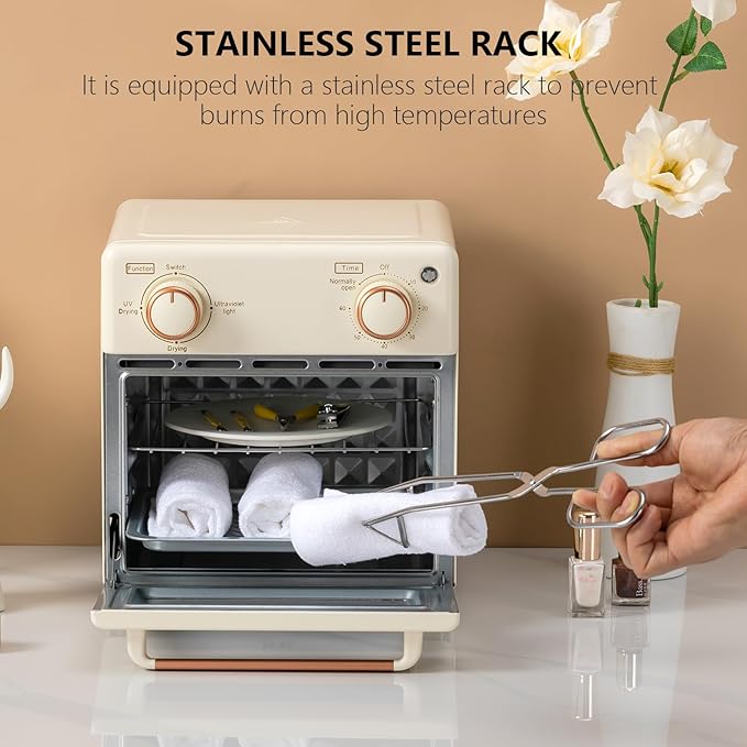 Nail Tool Cleaning Machine 10L Dryer & UV Sanitizer Multi-Functional Nail Cleaner Box Manicure Cabinet Salon Equipment for Spa Beauty