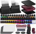 Nicpro All-in-One Miniature Painting Kit, Including 36 Colors Model Paint, Wet Palette, 16PCS Detail Paint Brushes Drybrush with Bag, Magnetic Painting Handle, Sponges, Pallet Paper, Brush Holder