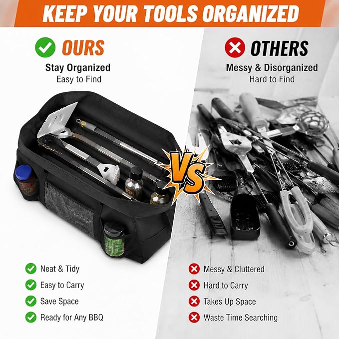 BBQ Tool Kit Compatible with Cuisinart All Foods GAS0356AS | BBQ Tool Storage Bag