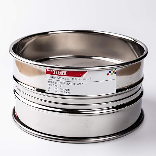 φ20×4.5cm 110 Mesh 304 Stainless Lab Sieves Economy Test Sieve 304 Stainless Steel Wire Cloth（0.15mm）