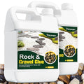 Teexpert 2 Gallon Rock Glue for Landscaping – Strong Pea Gravel Binder & Stone Adhesive for Walkways, Yards, Patios, and Decorative Driveway Edges