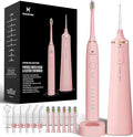 Upgraded Pro Dental Care Kit: 5-Mode Water Flosser & 50,000 VPM Sonic Electric Toothbrush | Premium Oral Clean Set with Enhanced Cleaning Modes, Larger Tank & Refined Design for Advanced Gum Health