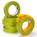 TAPEBEAR Green Painters Tape with Dispenser 21-Days Clean Removal, Washi Masking Tape 0.94Inch x 60Yards, Medium Adhesion Indoor Outdoor Multi-Surface Painting with Sharp Lines for Car/Wall, 6Rolls